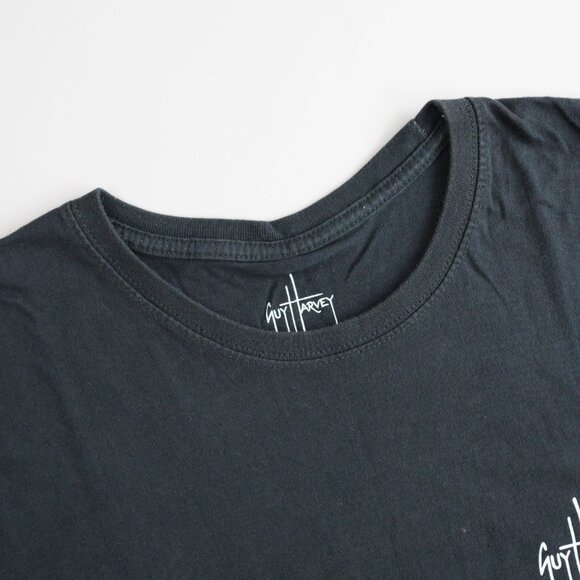 Guy Harvey Short Sleeve Fish Graphic T-Shirt Crewneck Boating Black Mens Size XL - Picture 3 of 15